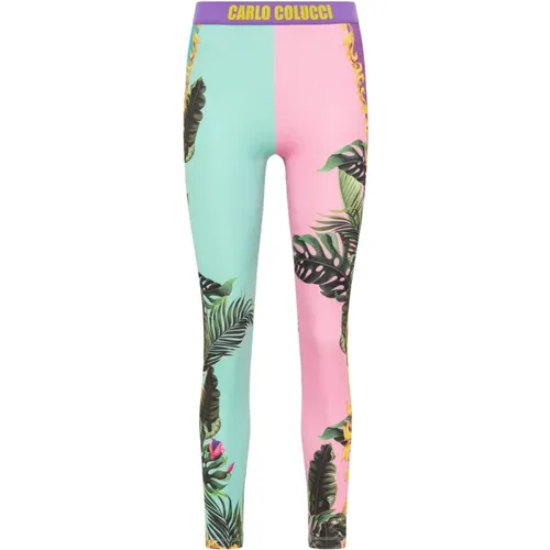 Bunt bedruckte Leggings Cupani , Damen, Größe: S - carlo colucci - Modalova