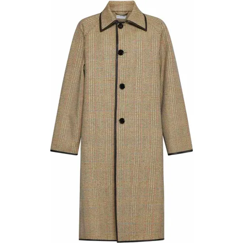 Wool Blend Prince of Wales Coat , female, Sizes: 2XS - Bottega Veneta - Modalova
