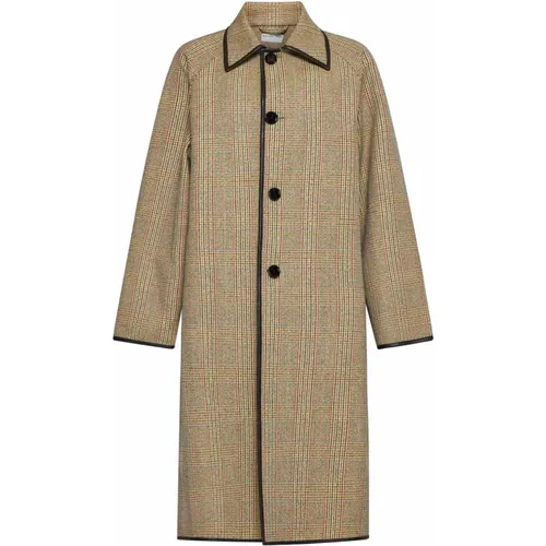 Wool Blend Prince of Wales Coat , female, Sizes: 3XS, 2XS - Bottega Veneta - Modalova