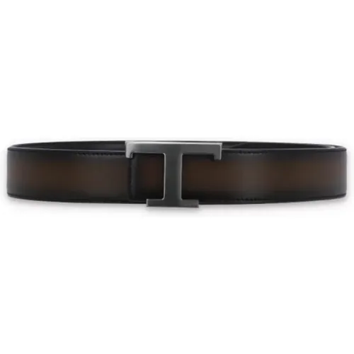 Leather Reversible Belt for Men , male, Sizes: 95 CM, 100 CM - TOD'S - Modalova