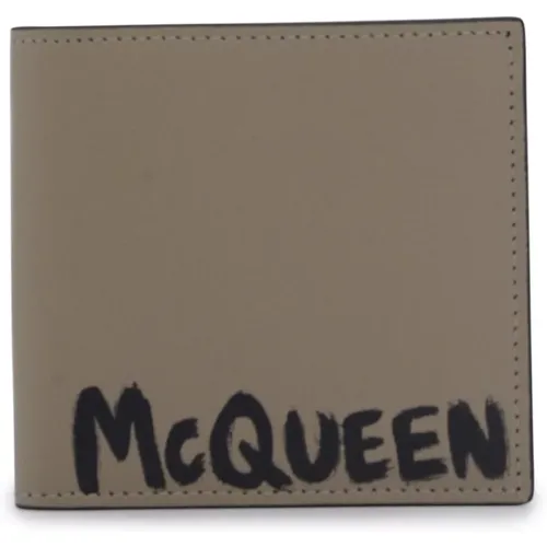 Soft Leather Billfold Wallet in , male, Sizes: ONE SIZE - alexander mcqueen - Modalova
