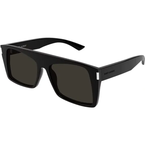 Sl651 Sunglasses in with Dark Grey Lenses - Saint Laurent - Modalova