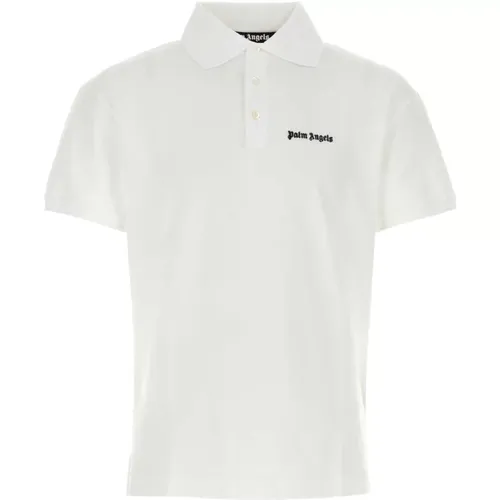 Piquet Polo Shirt - Classic Style , male, Sizes: L - Palm Angels - Modalova