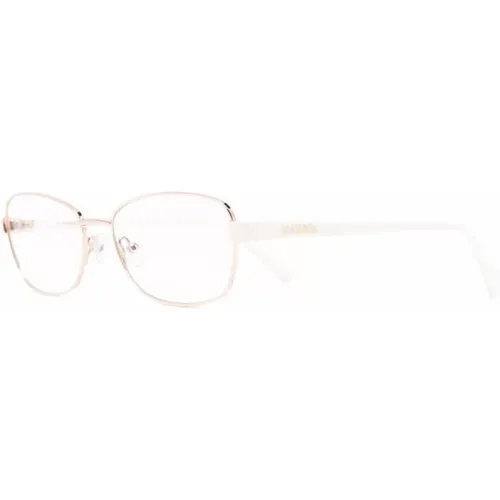 Goldene Optische Brille für den Alltag , Damen, Größe: 53 MM - Max & Co - Modalova