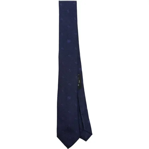Blaue Paisley Jacquard Diamantspitze Krawatte , Herren, Größe: ONE Size - ETRO - Modalova