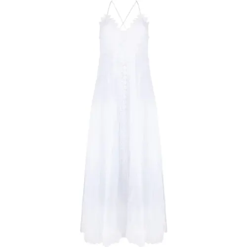 Elegantes Weißes Langes Kleid Imagen , Damen, Größe: M - Charo Ruiz Ibiza - Modalova