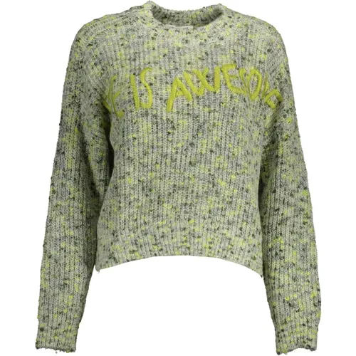 Embroidered Sweater with Contrasting Accents , female, Sizes: XL, L, M - Desigual - Modalova