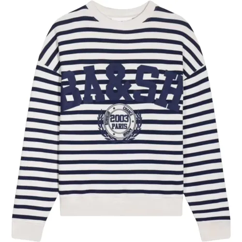 Crop Sweatshirt American University Style , Damen, Größe: S - BA&SH - Modalova