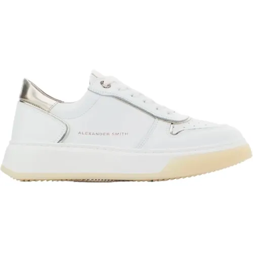 White Gold Sneakers Elegant Style , female, Sizes: 4 UK, 6 UK, 5 UK - Alexander Smith - Modalova