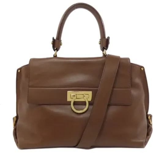 Pre-owned Leather handbags , female, Sizes: ONE SIZE - Salvatore Ferragamo Pre-owned - Modalova