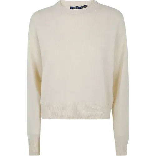 Cremefarbener Wollpullover , Damen, Größe: M - Ralph Lauren - Modalova