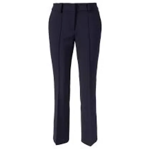 Navy Flared Leg Trousers , female, Sizes: L, XL - CAMBIO - Modalova