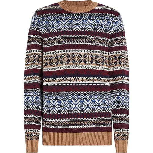 Fairisle Wollmischung Geschenkpullover , Herren, Größe: S - Tommy Hilfiger - Modalova