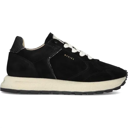 Schwarze Wildleder Chunky Sole Sneakers - Nubikk - Modalova