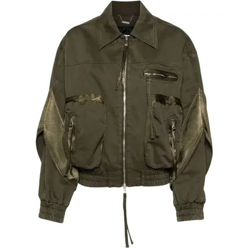 Darkgreen Jackets for Women Ss24 , female, Sizes: XS, 2XS - Blumarine - Modalova