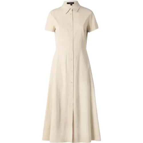 Linen Midi Shirt Dress , female, Sizes: XS, S, M - Theory - Modalova