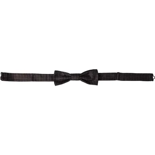 Fantasy Silk Adjustable Neck Men's Bow Tie , male, Sizes: ONE SIZE - Dolce & Gabbana - Modalova