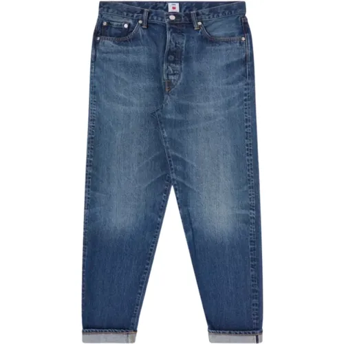 Lockere Tapered Dunkelblaue Gebrauchte Jeans , Herren, Größe: W31 - Edwin - Modalova