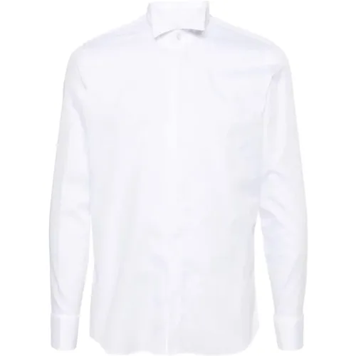 Weißes Baumwoll-Smokinghemd , Herren, Größe: XL - Tagliatore - Modalova