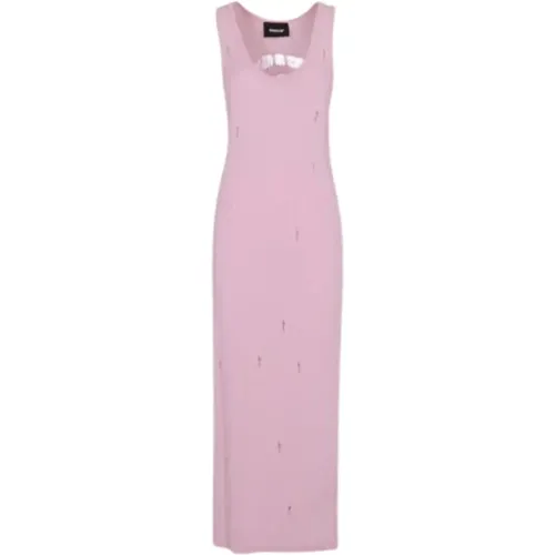 Stilvolles Rosa Kleid mit Verwaschenem Effekt , Damen, Größe: M - Barrow - Modalova
