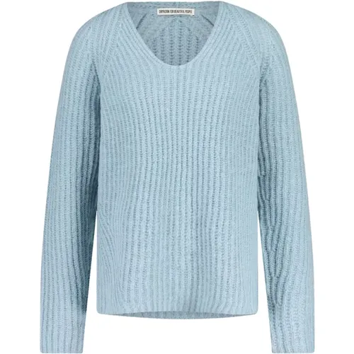 Zeitloser V-Ausschnitt Pullover , Damen, Größe: L - drykorn - Modalova