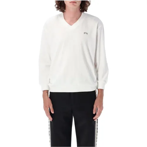 Cream Knitwear V-Neck Pullover , male, Sizes: L - Bode - Modalova
