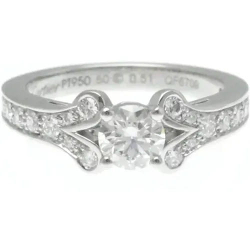 Pre-owned Platinum rings , female, Sizes: ONE SIZE - Cartier Vintage - Modalova