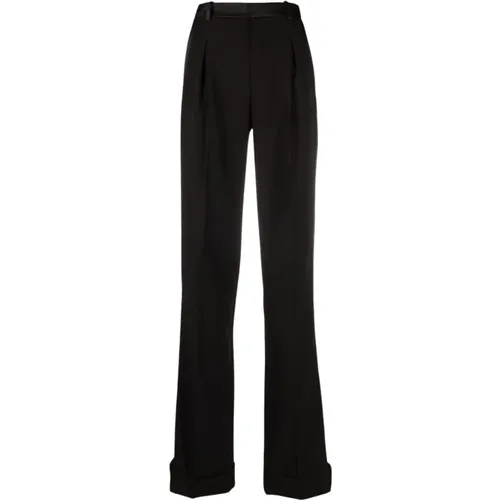 Elegant Nero Wide Trousers , female, Sizes: M - Saint Laurent - Modalova