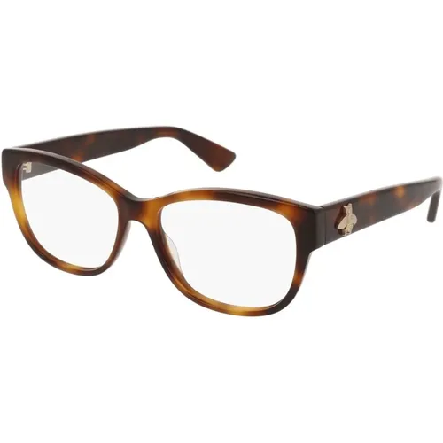 Rectangular Tiger Symbol Glasses , unisex, Sizes: 53 MM - Gucci - Modalova