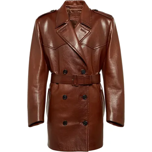 Womens Clothing Jackets Coats Ss23 , female, Sizes: M, 2XS - Prada - Modalova