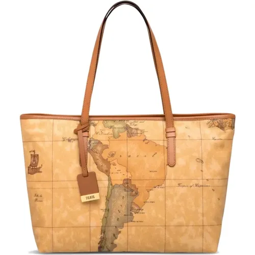 Klassische Geo-Print-Schultertasche - Alviero Martini 1a Classe - Modalova