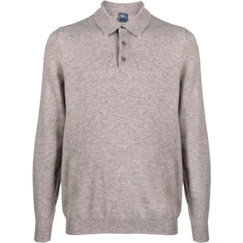 Cashmere polo shirt , male, Sizes: XL - Fedeli - Modalova