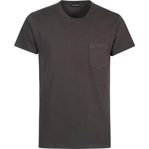 Lässiges Baumwoll T-Shirt , Herren, Größe: L - Tom Ford - Modalova