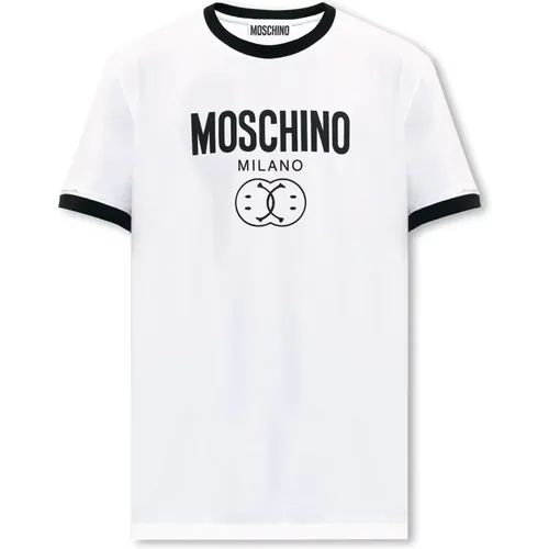 T-Shirt mit Logo , Herren, Größe: 3XL - Moschino - Modalova