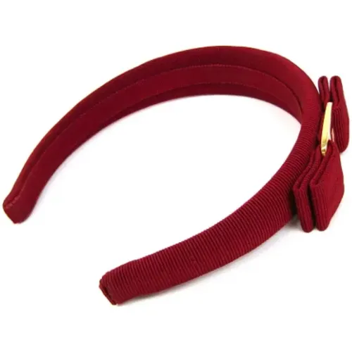 Pre-owned Cotton hair-accessories , female, Sizes: ONE SIZE - Salvatore Ferragamo Pre-owned - Modalova