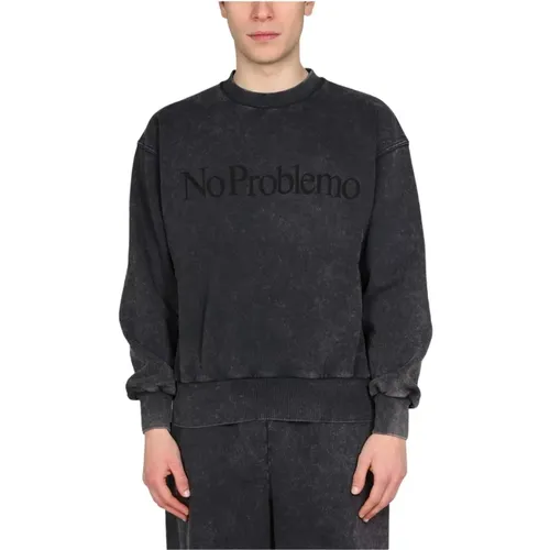 No Problemo Print Sweatshirt , male, Sizes: S - Aries - Modalova