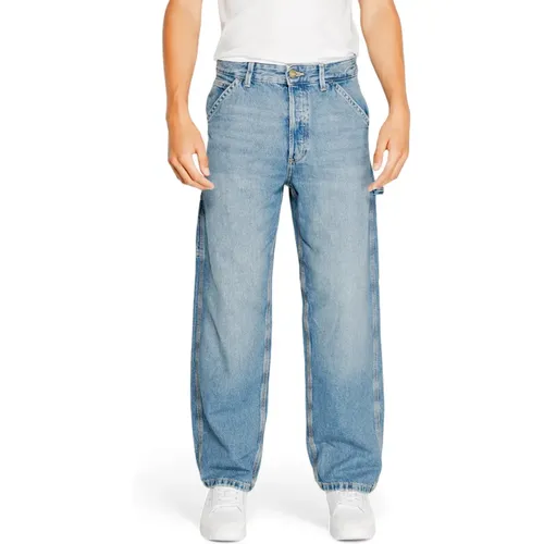 Blaue Herrenjeans mit Reißverschluss und Knopf , Herren, Größe: W33 L32 - jack & jones - Modalova