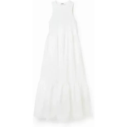 Plain Sleeveless Dress , female, Sizes: S - Desigual - Modalova