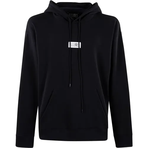 Lässiger Baumwoll-Sweatshirt , Herren, Größe: M - MM6 Maison Margiela - Modalova