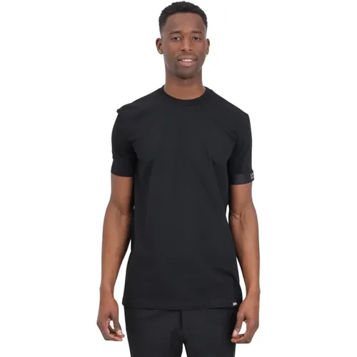 Schwarzes Elastikband T-shirt , Herren, Größe: L - Dsquared2 - Modalova
