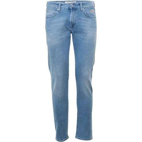 Leicht gewaschene Denim-Jeans mit Quaste , Herren, Größe: W33 - Roy Roger's - Modalova
