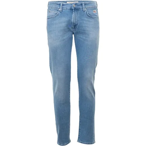 Leicht gewaschene Denim-Jeans mit Quaste , Herren, Größe: W40 - Roy Roger's - Modalova