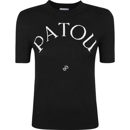 Schwarze T-Shirts & Polos für Frauen , Damen, Größe: M - Patou - Modalova