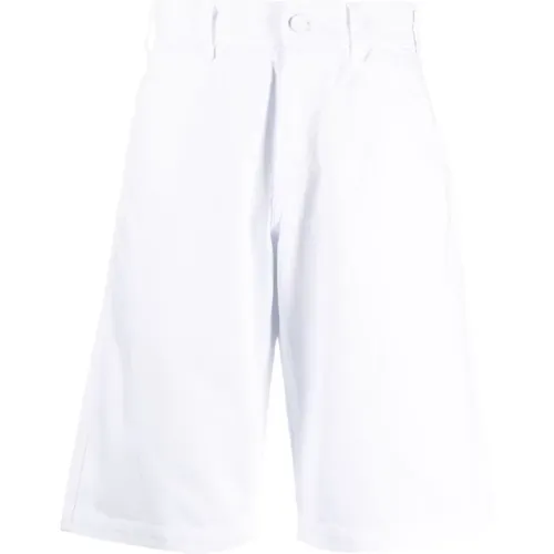 Weiße knielange Denim-Shorts , Herren, Größe: XL - Raf Simons - Modalova