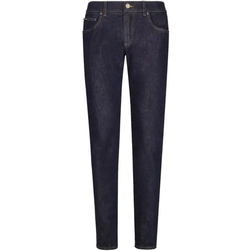 Re Edition Jeans in Navy , male, Sizes: XL - Dolce & Gabbana - Modalova
