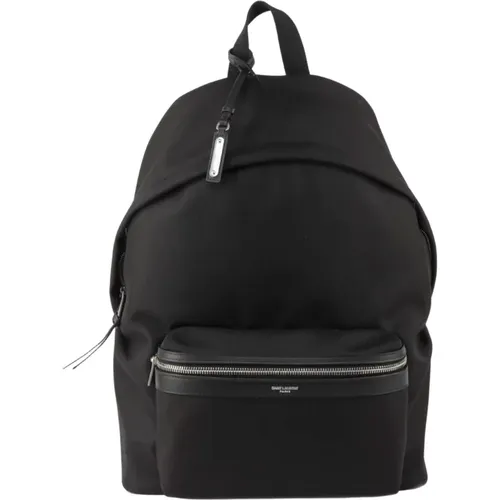 Cotton Blend Backpack , male, Sizes: ONE SIZE - Saint Laurent - Modalova