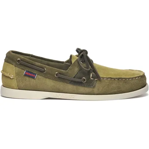 Rossisland Jib Shadow Military - Olive - Chive - Rifle , male, Sizes: 7 1/2 UK, 7 UK, 6 UK - Sebago - Modalova