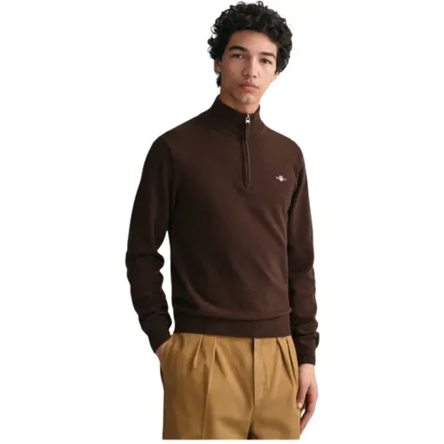 Ultrafeiner Woll-Halbzip-Pullover - Gant - Modalova