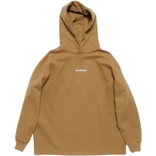 Gemütlicher Beiger Hoodie Sweatshirt , Damen, Größe: M - Acne Studios - Modalova