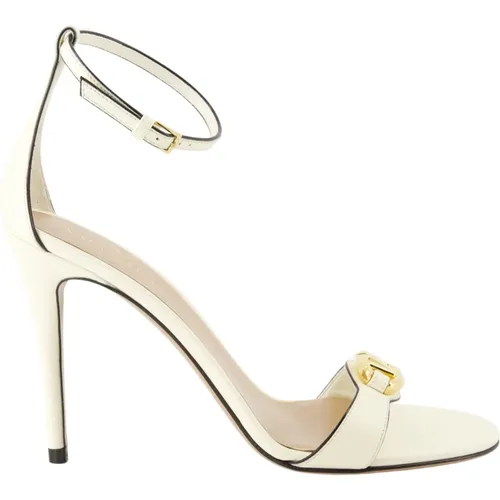 VLogo Heeled Sandals , female, Sizes: 3 UK, 6 UK, 5 1/2 UK, 5 UK, 4 1/2 UK, 4 UK - Valentino Garavani - Modalova